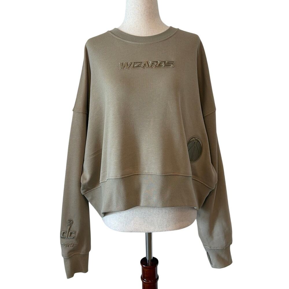 NWT Pro Standard Washington Wizards Crewneck Sweatshirt, Women’s Small, Taupe